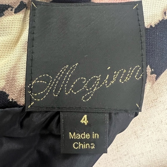 Mcginn 'Halter Dress Women’s Sz 4 Black Abstract Floral 100% Silk Wedding Guest - Picture 7 of 9